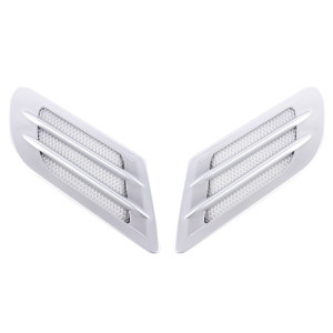 2pcs style euro en métal flux décoratif prise d'air turbo capot capuchon côté couvercle de la grille d'aération avec autocollant auto-adhésif (gris) SH915H1904-20