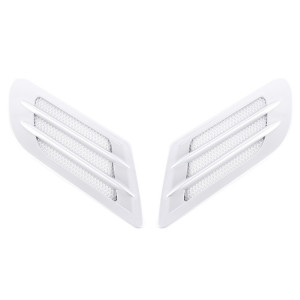 2pcs style euro en métal flux d'air décoratif entrée turbo capuchon capot couvercle de ventilation latérale avec autocollant auto-adhésif (argent) SH915S687-20