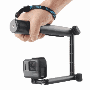 Monopode à 3 voies + Magic Mount Selfie Stick avec trépied pour GoPro HERO5 Session / 5/4 Session / 4/3 + / 3/2/1, Xiaoyi Sport caméras, Longueur: 24.5-63cm (Noir) SH101B1257-20