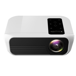 Mini projecteur LED T500 1920x1080 3000LM pour cinéma maison, prise en charge HDMI et AV et VGA et USB et TF, Version Android (blanc) SH428W305-20