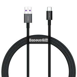 Baseus Superior Series CATYS-A01 66W USB to USB-C / Type-C Interface Fast Charging Data Cable, Cable Length:2m(Black) SB502A827-20