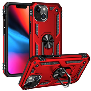 Étui de protection TPU + TPU + PC avec support rotatif à 360 degrés pour iPhone 13 mini (rouge) SH801B1858-20