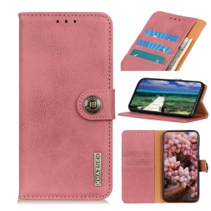 Khazneh Texture de Cowhide Texture Horizontale Flip Cuir Coating avec porte-cartes et portefeuille pour iPhone 13 Pro (rose) SH002D426-20