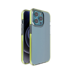 TPU Cas de protection antichoc double couleur pour iPhone 13 Pro (Jaune) SH003B1172-20