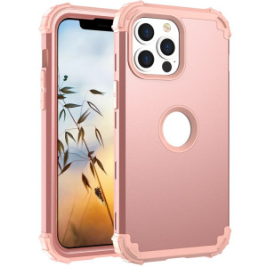 Coque de protection en silicone 3 en 1 sur 1 sur l'iPhone 13 Pro (Rose Gold) SH503C224-20