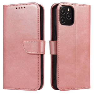 Calf Texture Boucle Horizontal Flip Cuir Coffret avec porte-cartes et portefeuille pour iPhone 13 Pro Max (Rose Gold) SH904D403-20