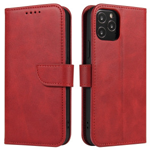 Calf Texture Boucle Horizontal Flip Cuir Toot avec porte-cartes et portefeuille pour iPhone 13 Pro Max (rouge) SH904E345-20