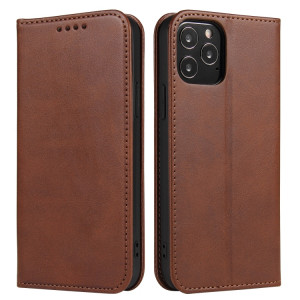 Texture mollet Horizontal Horizontal Horizontal Boîtier avec porte-cartes et portefeuille pour iPhone 13 Pro Max (Brown) SH204C562-20