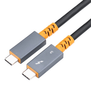 9046 100W USB-C / Type-C Homme à USB-C / Type-C Câble de données à deux couleurs mâle 4K Câble vidéo audio pour Thunderbolt 3, Longueur du câble: 2M SH18041695-20