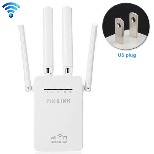 Répéteur de routeur WiFi intelligent sans fil avec 4 antennes WiFi, spécification de prise: prise américaine (blanche) SH303B248-20