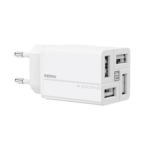 Chargeur rapide REMAX RP-U43 3,4 A 4 ports USB, spécification : prise UE (blanc) SR401B1599-20