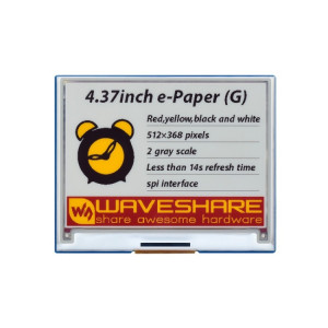 Module papier électronique Waveshare 4,37 pouces 512 × 368 SW95491311-20