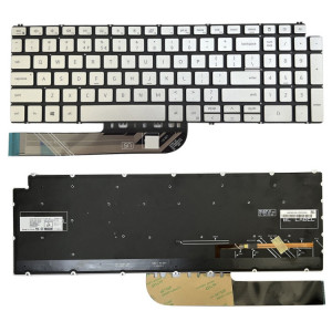 Pour Dell Inspiron 15 7590/7791/5584 US Version clavier d'ordinateur portable rétro-éclairé (argent) SH901A92-20