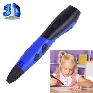 Gene 6e ABS / PLA Filament Enfants Dessin 3D Stylo D'impression Avec Écran LCD (Bleu + Noir) SH210L615-20