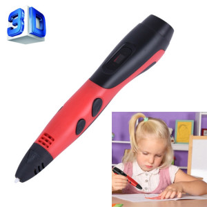 Gene 6e ABS / PLA Filament Enfants Dessin 3D Stylo D'impression Avec Écran LCD (Rouge + Noir) SH210R1734-20