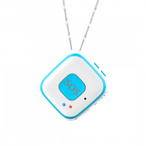 V28 Collier Style GSM Mini LBS WiFi AGPS Tracker SOS Communicateur (Bleu) SV002L483-20