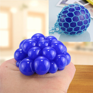 5cm Anti-Stress Visage Reliever Grape Ball Extrusion Humeur Squeeze Relief Sain Drôle Tricky Vent Jouet avec Anneau Suspendu (Bleu) SH409L563-20