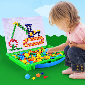 296 en 1 / ensemble de la petite enfance éducatif créatif bricolage bureau champignon ongles jeu de puzzle jouet SH45871276-20