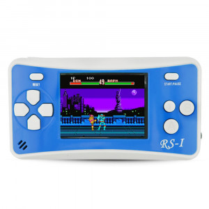 Console de jeu portative rétro RS-1, écran à cristaux liquides True Color 2,5 pouces 8 pouces, intégré dans 152 types de jeux (bleu) SH695L930-20
