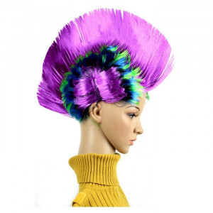 Funny Christmas Halloween perruque mascarade coiffe peigne à cheveux Mohawk, livraison de couleur aléatoire SH3531131-20