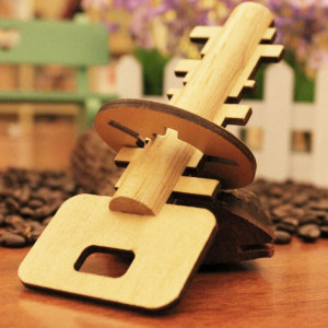 Jouets éducatifs en bois démontables de puzzle pour la clé de déverrouillage de serrure de jouet d'intelligence d'enfants SH45851928-20