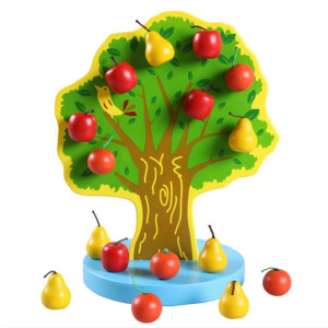 Enfants pommes à cueillir magnétiques fruits autocollants fruits heureux jouets éducatifs de jardin de fruits, taille: 23.5 * 20cm SH5189774-20