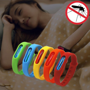 5 PCS anti-moustique Silicone Repellent Bracelet Boucle Wristband Bugs Away, Convient pour les enfants et les adultes, Longueur: 23cm, Aléatoire Couleur Livraison S55666621-20