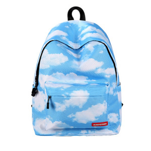 Sac à bandoulière d'école de sac à dos de voyage d'impression de modèle de nuage pour des filles, taille: 40cm x 30cm x 17cm SH908B1123-20