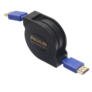 1.8m HDMI 1.4 (1080P) Connecteurs plaqués or HDMI mâle vers HDMI mâle câble plat rétractable (noir) SH080B99-20