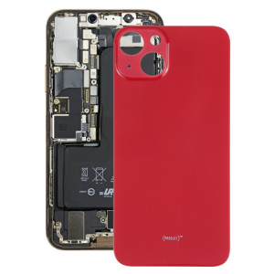 Couverture arrière de la batterie de verre pour iPhone 13 (rouge) SH19RL1367-20