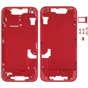 Pour iPhone 14 Cadre central avec touches latérales (Rouge) SH096R1425-20