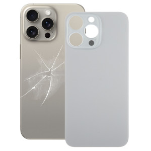 Pour iPhone 15 Pro Max Remplacement facile Grand trou de caméra Couvercle de batterie arrière en verre (Titane) SH5TCL722-20