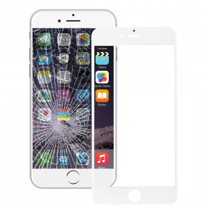 iPartsAcheter pour iPhone 6 Lentille extérieure en verre avec écran frontal Cadre LCD et OCA Adhésif optiquement transparent (blanc) SI500W87-20