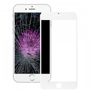 iPartsAcheter pour iPhone 6s Plus Lentille extérieure en verre avec écran frontal Cadre LCD et OCA Optically Clear Adhesive (Blanc) SI500W1606-20