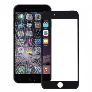 iPartsAcheter pour iPhone 6 Plus Lentille extérieure en verre avec écran frontal Cadre LCD et OCA Optically Clear Adhesive (Noir) SI500B1049-20
