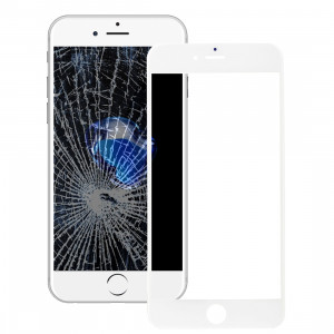 iPartsAcheter pour iPhone 7 Lentille extérieure en verre de l'écran avant avec cadre avant de l'écran LCD (blanc) SI625W469-20