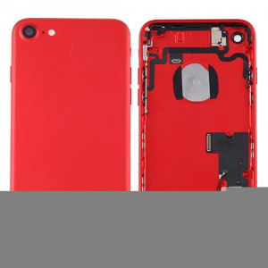 iPartsBuy pour iPhone 7 couvercle de la batterie arrière avec le plateau de la carte (rouge) SI41RL244-20