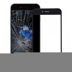iPartsAcheter pour l'iPhone 7 Plus lentille extérieure de verre d'écran avant avec le cadre avant d'écran d'affichage à cristaux liquides et l'adhésif optiquement clair d'OCA (noir) SI500B858-20