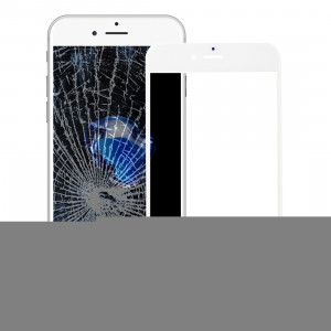 iPartsAcheter pour iPhone 7 Plus lentille de verre extérieure de l'écran avant avec cadre avant de l'écran LCD et OCA Optically Clear Adhesive (blanc) SI500W1721-20