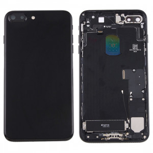 iPartsAcheter pour iPhone 7 Plus Batterie couvercle arrière avec bac à cartes (Jet Black) SI2BBL945-20