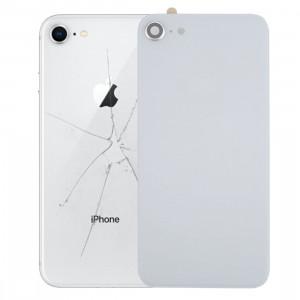 iPartsBuy pour iPhone 8 couverture arrière avec adhésif (blanc) SI01WL1819-20