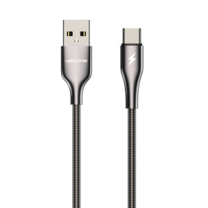 Câble de chargement de synchronisation de données USB vers USB-C / Type-C WK WDC-114a 1m 3A King Kong Pro Series (ternir) SW802Q1178-20