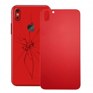 pour coque arrière en verre pour iPhone X (rouge) SH15RL124-20