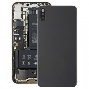 Coque arrière de batterie avec lunette arrière et objectif et adhésif pour iPhone XS Max (Noir) SH35BL1253-20