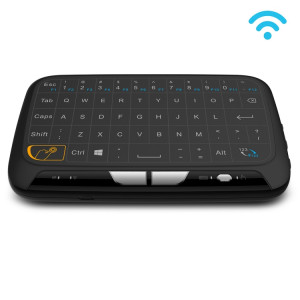 Clavier QWERTY H18 2.4GHz sans fil Mini Air avec Touchpad / Vibration pour PC, TV (Noir) SH081B1387-20