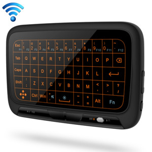 H18 + 2.4GHz mini clavier sans fil tactile complet avec rétro-éclairage réglable de 3 niveaux (noir) SH552196-20