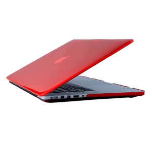 Pour 2016 Nouveau Macbook Pro 13.3 pouces A1706 & A1708 Ordinateur Portable Crystal PC Housse de Protection (Rouge) SH055R441-20