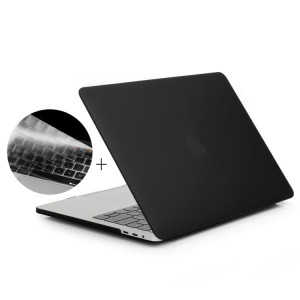 ENKAY Hat-Prince 2 en 1 Coque de protection en plastique dur givré + Europe Version Ultra-mince TPU Couverture de clavier de protection pour 2016 MacBook Pro 13,3 pouces avec barre tactile (A1706) (Noir) SE601B1766-20