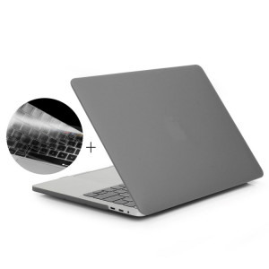 ENKAY Hat-Prince 2 en 1 Coque de protection en plastique dur givré + Version Europe Ultra-mince TPU Protecteur de clavier pour 2016 MacBook Pro 13,3 pouces avec barre tactile (A1706) (Gris) SE601H396-20