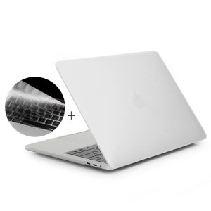 ENKAY Hat-Prince 2 en 1 Coque de protection en plastique dur givré + Europe Version Ultra-mince TPU Couverture de clavier protecteur pour 2016 MacBook Pro 13,3 pouces avec barre tactile (A1706) (Blanc) SE601W883-20